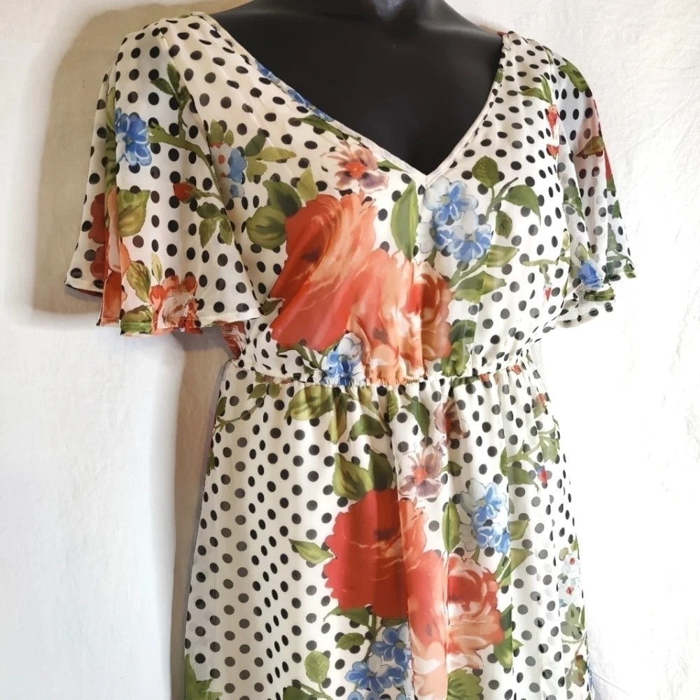 Pretty Floral Boho Dress EUC - Picture 3 of 13